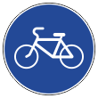 Дорожный знак 4.4.1 «Велосипедная дорожка или полоса для велосипедистов» (металл 0,8 мм, II типоразмер: диаметр 700 мм, С/О пленка: тип А коммерческая)